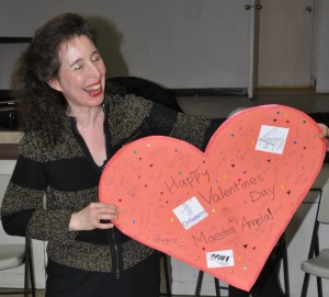 Angela With Her Valentine Card